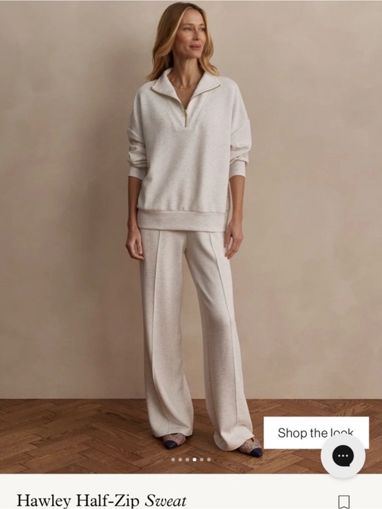 Varley Sweaters - Varley Hawley Half-Zip Sweater M used Ivory Marl